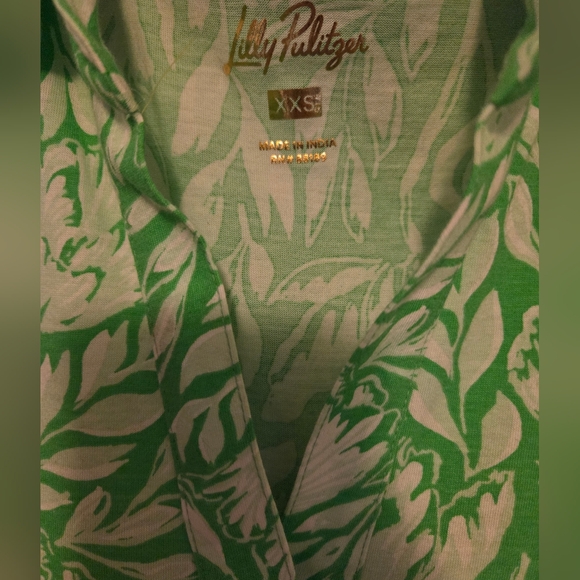 Lilly Pulitzer Riegan Fauna Green and White Dress Size XXS - Picture 6 of 11